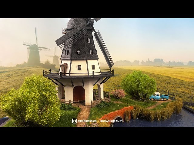 Ветряная мельница: Реалистичный пейзаж