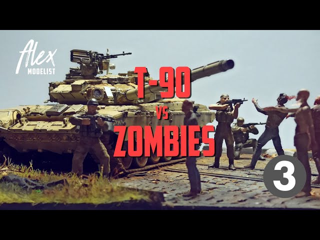 DIORAMA Т-90 vs ZOMBIES #diorama #zombies