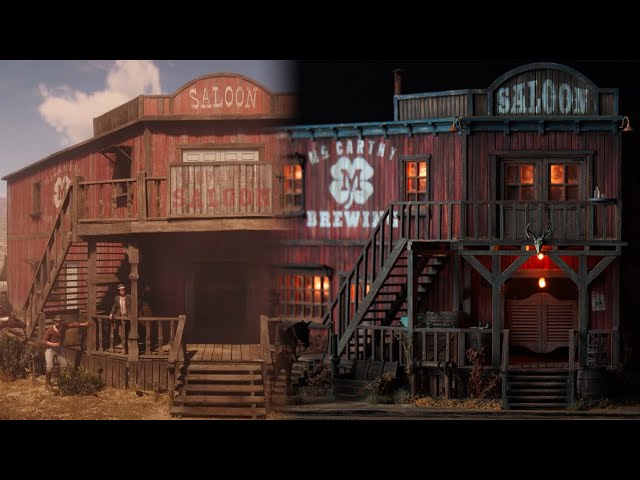 Diorama Saloon from the game Red Dead Redemtion 2 Tumbleweed