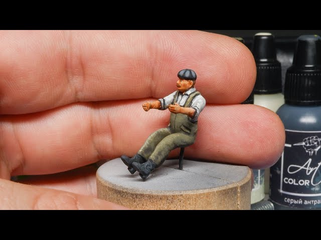Водитель Зил-130. Покраска миниатюры.