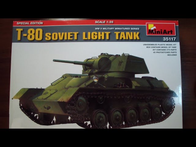 Обзор легкого танка Т-80, Miniart 35117 1/35