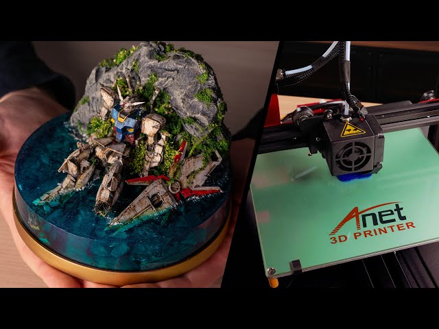 Мобильный доспех Гандам // Аниме диорама // 3д Принтер Anet ET4