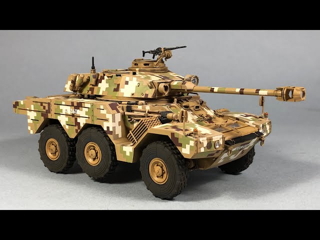 ERC-90, Tiger Model 1/35, Painting Pixel camouflage