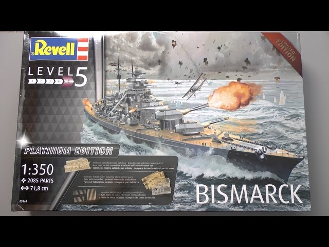 Линкор Bismarck :: 1/350 :: Revell :: Platinum, Limited edition. Обзор, распаковка.