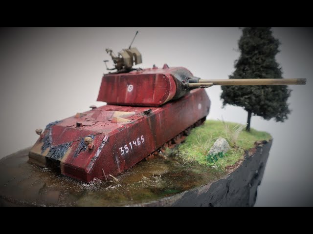 Диорама "Maus едет в брод" 1\72