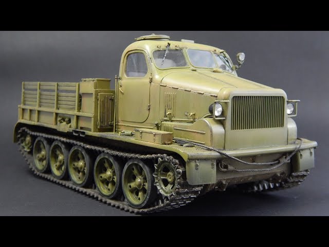 Финал сборки тягача АТ-Т TRUMPETER 1:35.