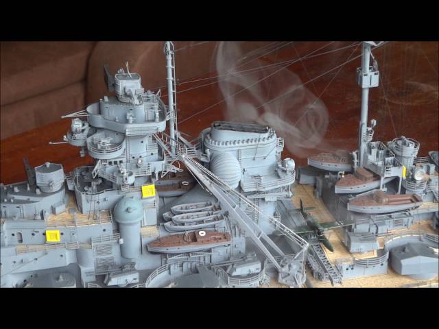 Bismarck RC model smoke
