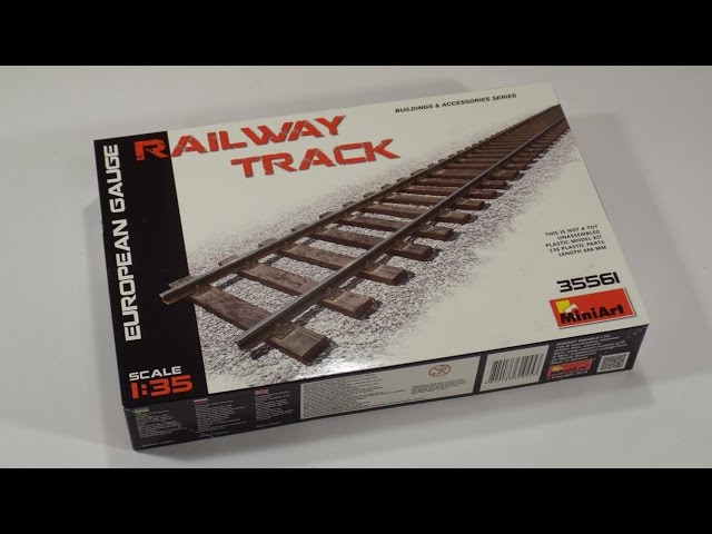 Обзор сборные железнодорожные рельсы от Miniart - 686 мм, европейская колея, масштаб 1/35