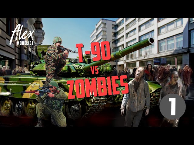 ДИОРАМА Т-90 ПРОТИВ ЗОМБИ. Сборка танка.