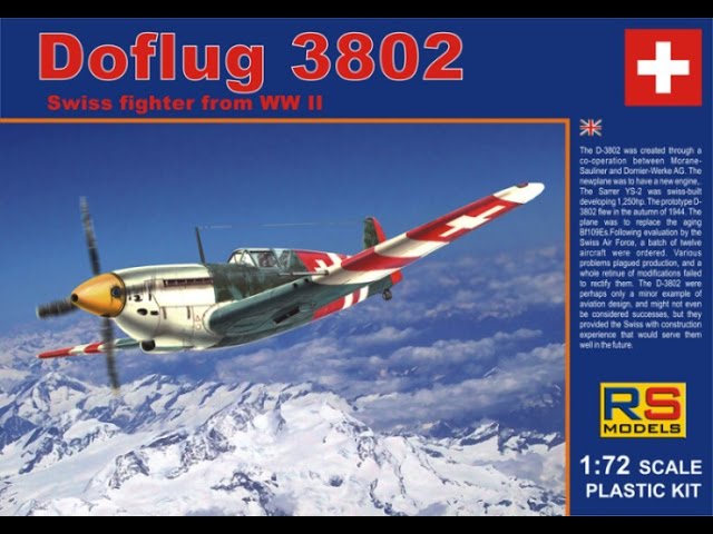 RS MODELS Dofug 3802 3803 swiss fighter WWll scale model