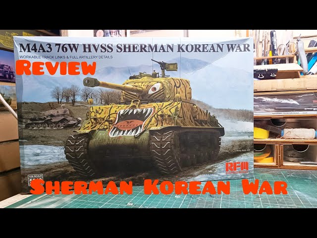 ОБЗОР. Sherman M4A3, Korean War. RFM 1/35. REVIEW.