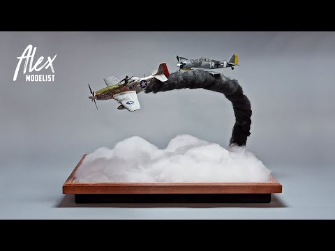 DIORAMA MUSTANG P - 51D vs FOCKE WULF 190-A4 1/72