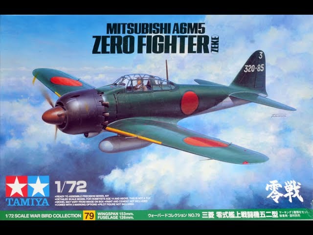 Обзор Японского палубного истребителя ZERO A6M5 TAMIYA 1:72. item 60779.