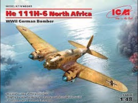 Обзор модели среднего бомбардировщика He 111H-6 North Africa фирмы ICM в 48 масштабе
