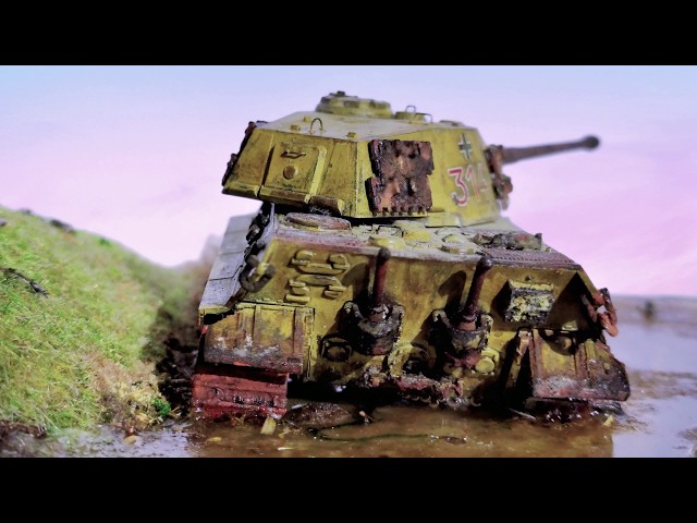 Неудачливый "Король" (танк Тигр 2) 1/72 Звезда | Tiger II Zvezda Diorama