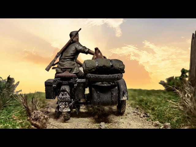 Диорама "За свиньей..." BMW R12 1/35 Zvezda