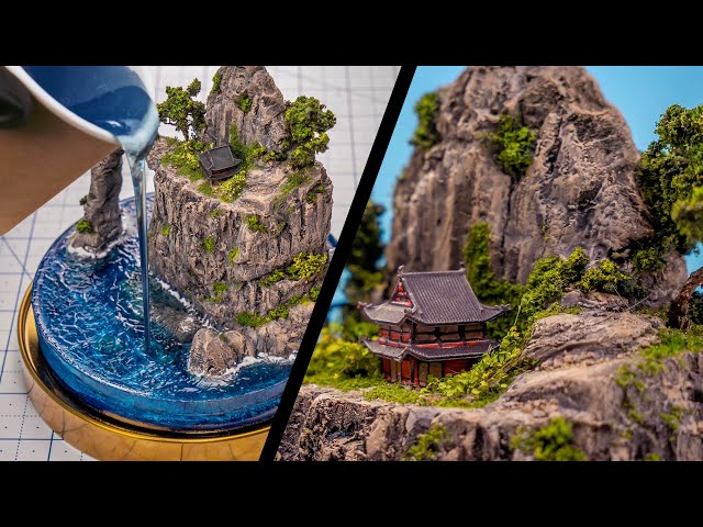 Подробный урок // Японский замок на скале