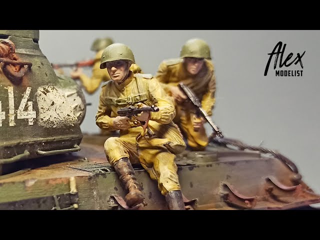 IS-2. Coloring the figures of soldiers for diorama Berlin 1945. 1/35 | Раскрашивание фигурок солдат.