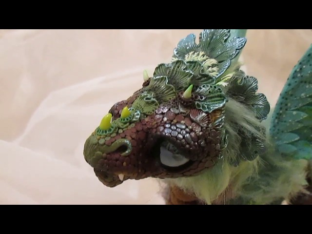 Авторская игрушка Изумрудный дракон (мастерская Casus-K)