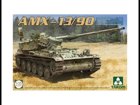 Французский лёгкий танк AMX 13/90. AMX-13/90 French Light Tank.  Обзор модели TAKOM 1:35.