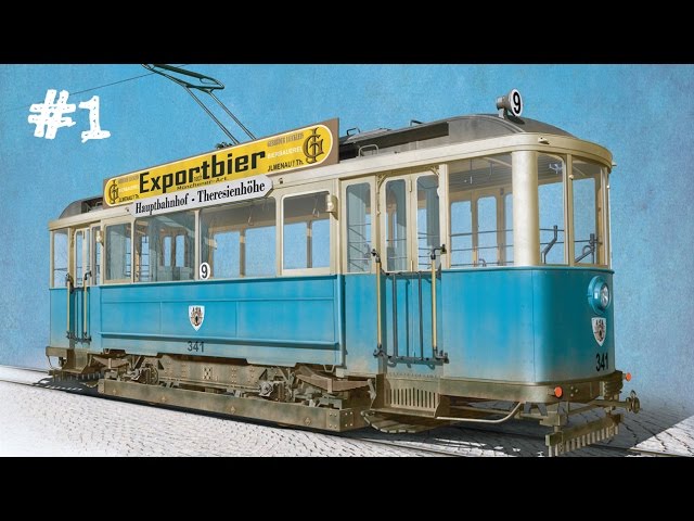 Обзор европейский трамвай от MiniArt с фигурками, подставкой и аксессуарами - сборная модель, 1/35