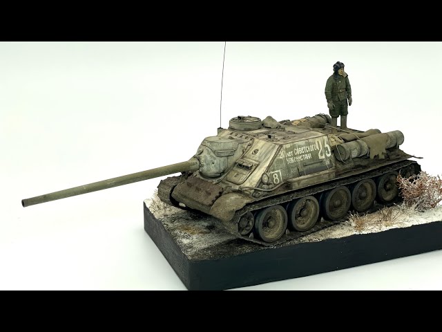 СУ-100 Звезда 1/35. Делаем зимник! SU-100 Zvezda.