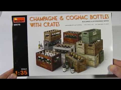 Набор MiniArt №35575.  Бутылки коньяка и шампанского.