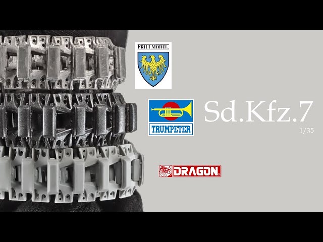 Sd Kfz 7/2 "Strolch 2" (DRAGON + TRUMPETER 1/35). Этап 2 - сравнение с гусеницами FRIULMODEL.