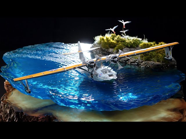 How to Make Amazing US Navy Aircraft Diorama / Soaring Epoxy Resin / WW2
