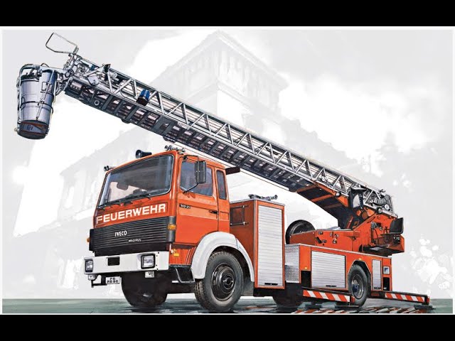 Пожарная машина "Ивеко" / IVECO MAGIRUS DLK 26-12. Сборка модели фирмы "Italieri" в 1/24. Часть два.