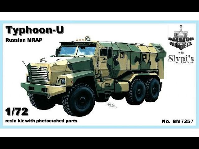TAYFUN-U Russian MRAP Balaton Modell 1/72 Тайфун-У Урал-63095 сборная модель