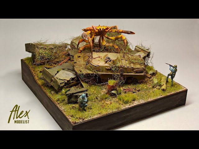 ДИОРАМА "МОНСТР-КРАБ" - СБОРКА #модельтанка #моделизм