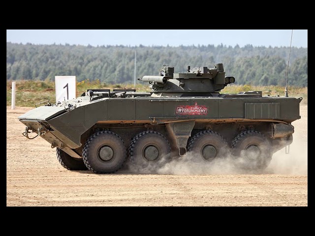 Бронетехника России  BMP-2M, BMP-3, BMD-4M,  BMO-T, BTR MDM, BMP-K, BTR-82, KORNET-EM ATGM.