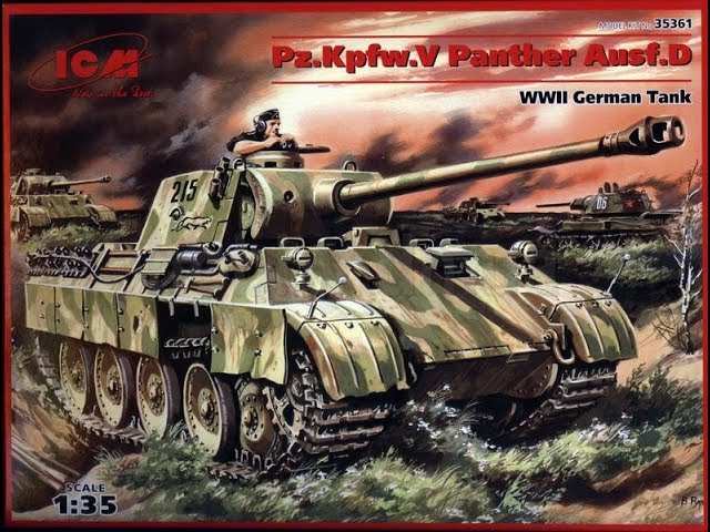 Распаковка коробки ICM Panther Ausf D 1/35 (Пантера Д)