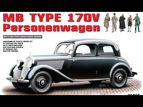 Обзор сборной модели 1/35 Mercedes-Benz Type 170v Personenwagen с фигурками от MiniArt (Unboxing)