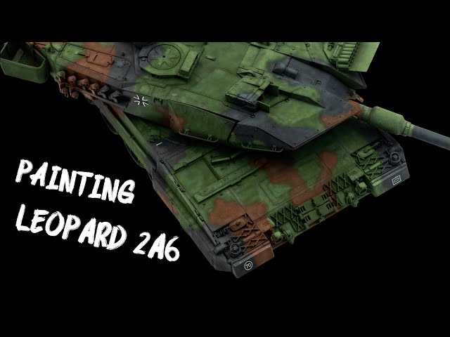 Окраска камуфляжа Leopard 2A6 | RFM Leopard 2A6 1/35 camouflage painting