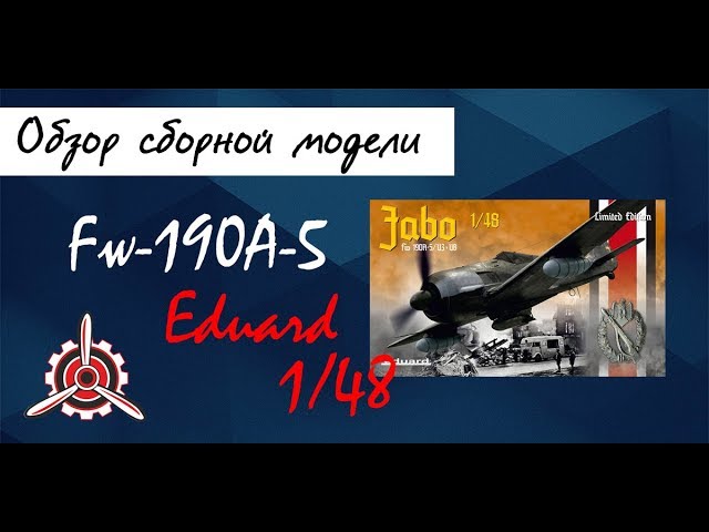 Обзор модели самолета "Fw-190A-5" фирмы "Eduard" в 1/48 масштабе.