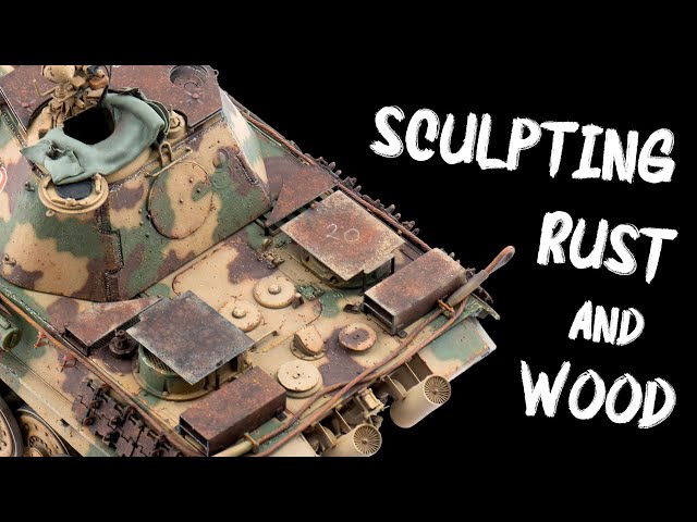 Моя вторая попытка сделать ржавчину | Sculpting, rust and wood | RFM Panther F 1/35 (5045)