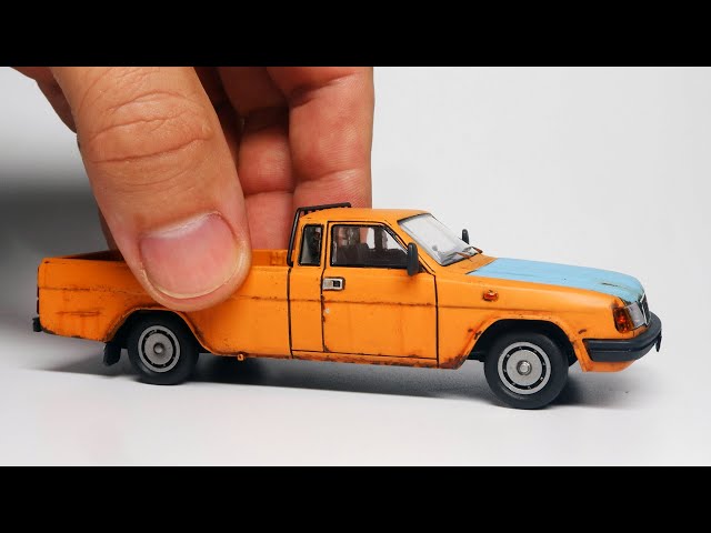 ВОЛГА «Бурлак» ГАЗ-2403 – пикап, потрепанный временем: как собрать и покрасить сборную модель