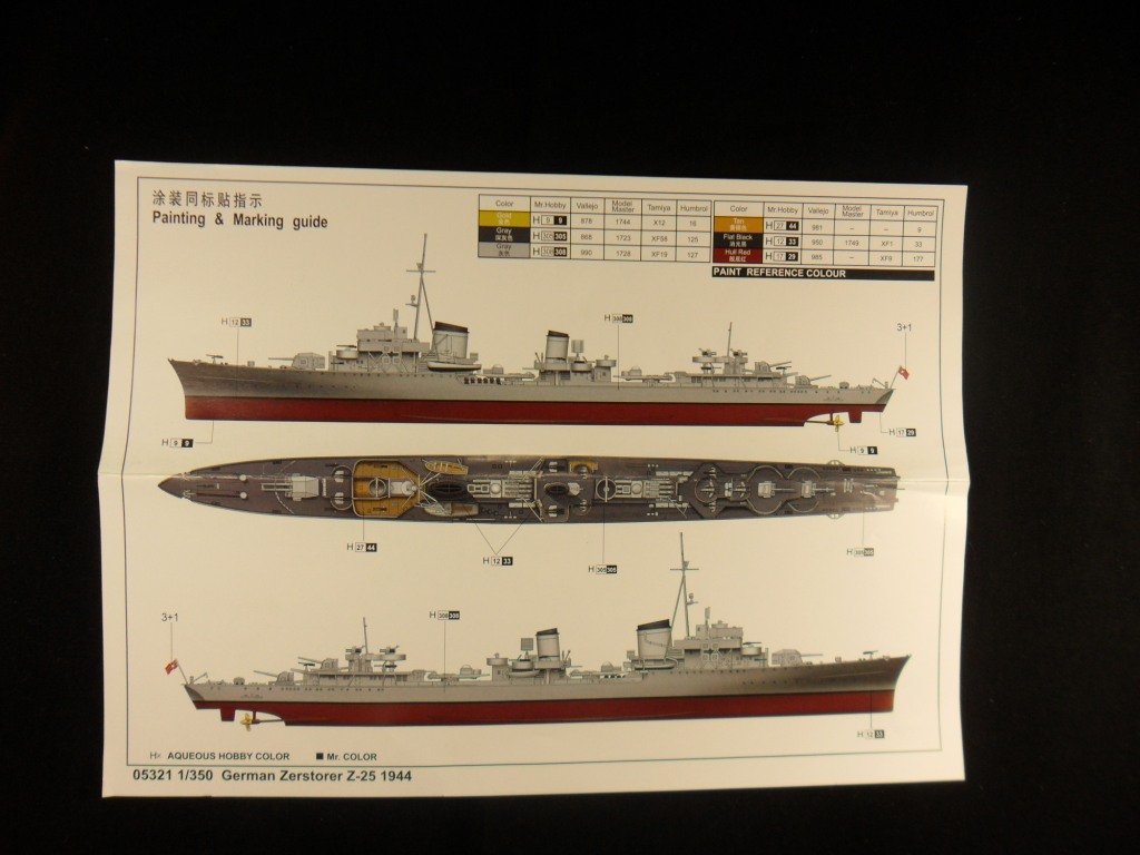 German Zerstorer Z-25 1944 1/350