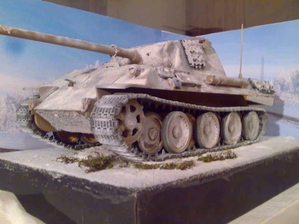 пантера  в снегу