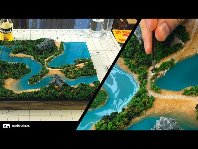 Diorama in the style of aerial photography