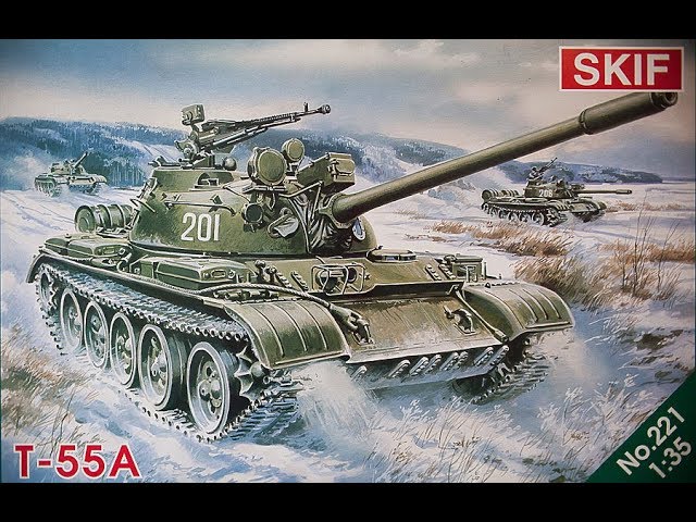 Обзор бюджетных Т-54 и Т-55 от СКИФ в 35-м масштабе.