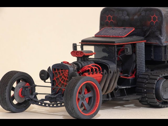 Create a paper model Caterpillars Hot Rod, Scale 1/25