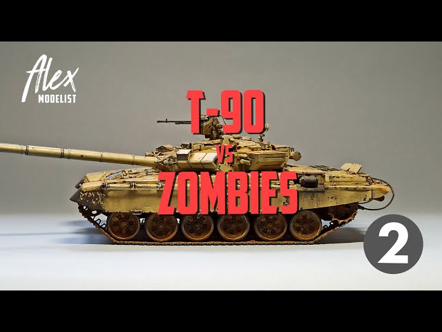 НЕПРОСТЫЕ ОТНОШЕНИЯ С АЭРОГРАФОМ | ПОКРАСКА ТАНКА. Диорама Т-90 против зомби. PAINTING THE TANK.