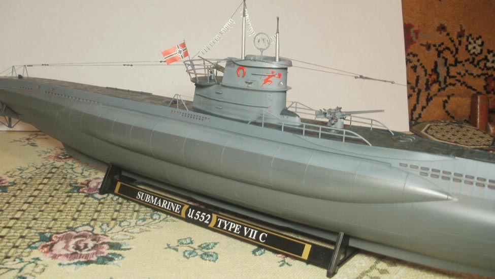 U-552,Немецкая подлодка,Тип VII-C.М1:72.