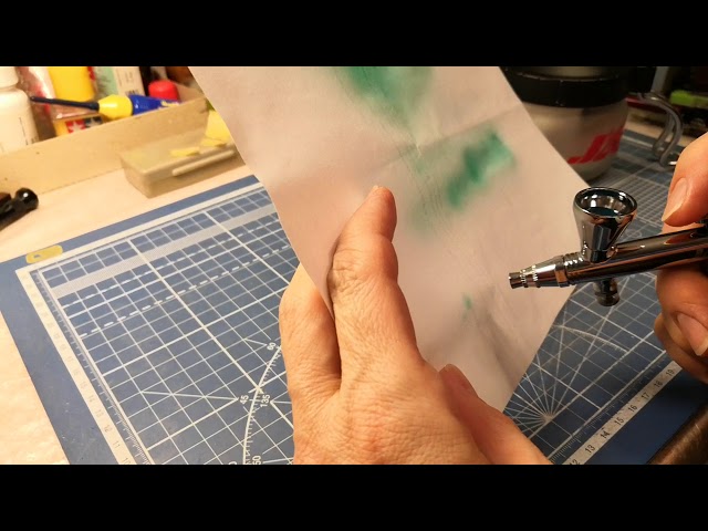 Первое испытание аэрографа JAS-1137 с акварелью