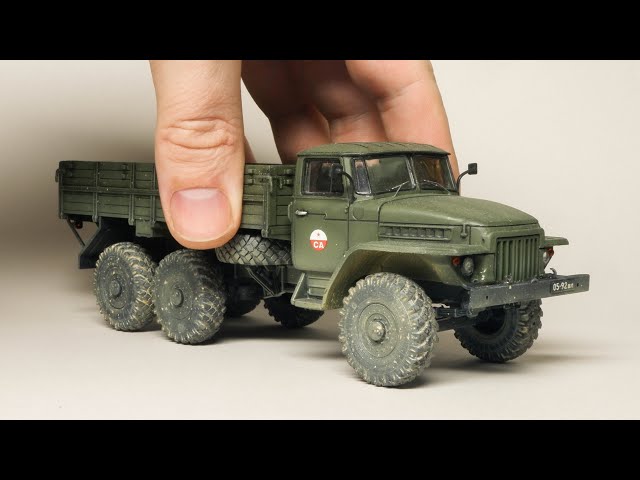 УРАЛ-377 - ГРАЖДАНСКИЙ ГРУЗОВИК В АРМИИ: как собрать и покрасить сборную модель