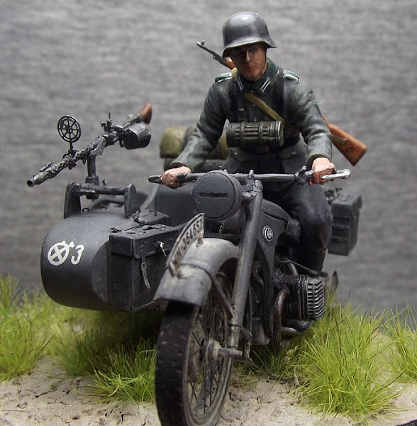 Немцы на мотоцикле фото с коляской и пулеметом