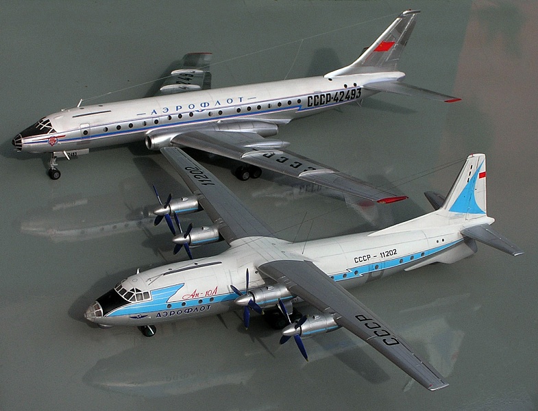 Ан-10А Аэрофлот — Каропка.ру — стендовые модели, военная миниатюра